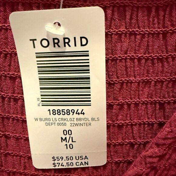 Torrid Crinkle Blouse - Picture 4 of 5